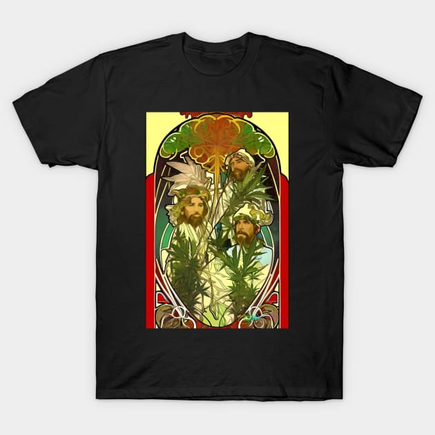 Three Weed Wise Men 6 T-Shirt by Benito Del Ray